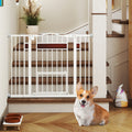 Extra Wide Walk Through Pet Gate for 74-104 cm Openings-White