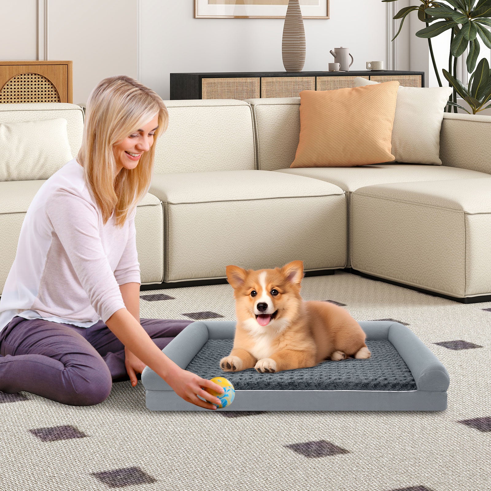 Orthopedic Foam Dog Bed L Sized Large Pet Bed-L